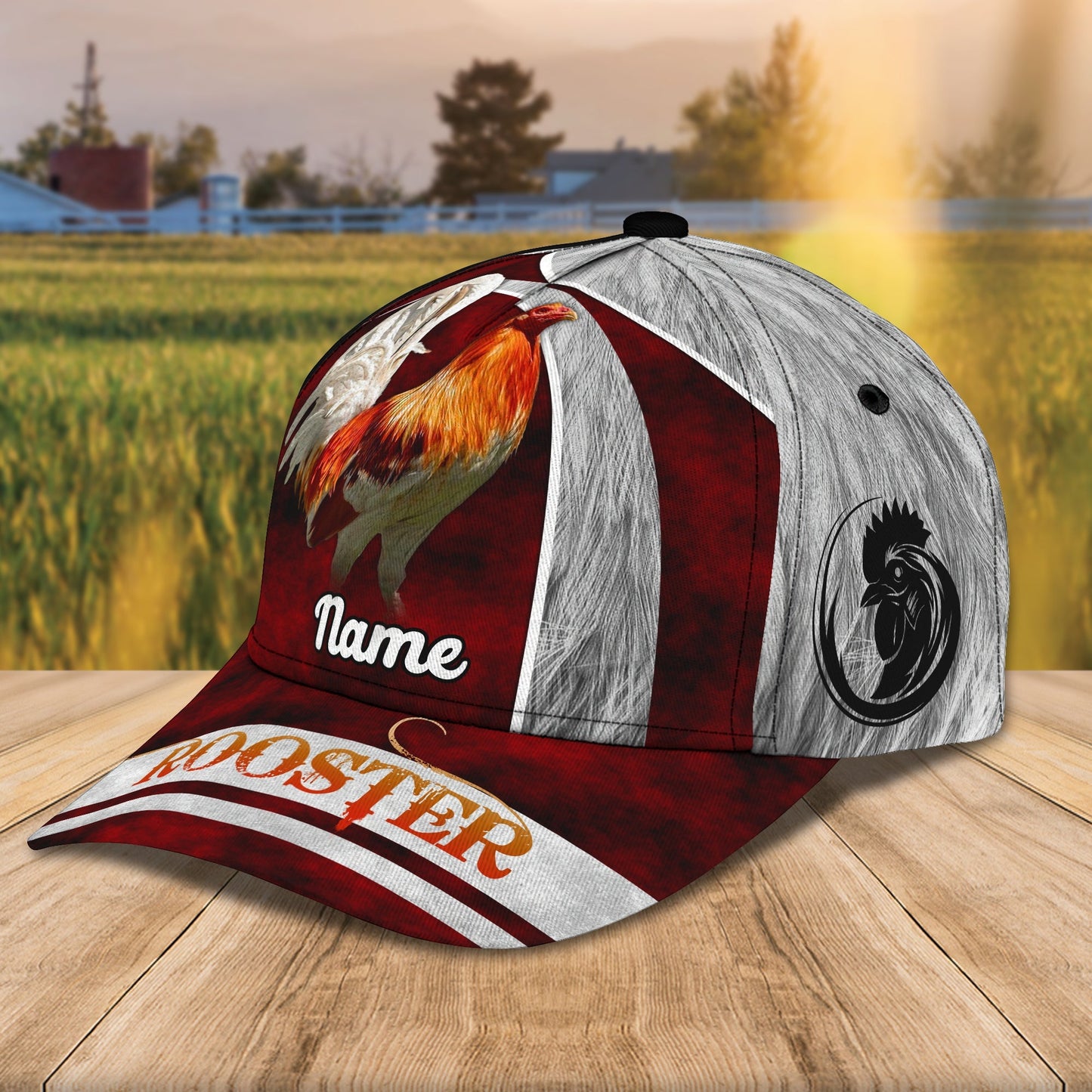 3D Classic Cap Rooster 04 Personalize Name Cap Lasfour CA1337