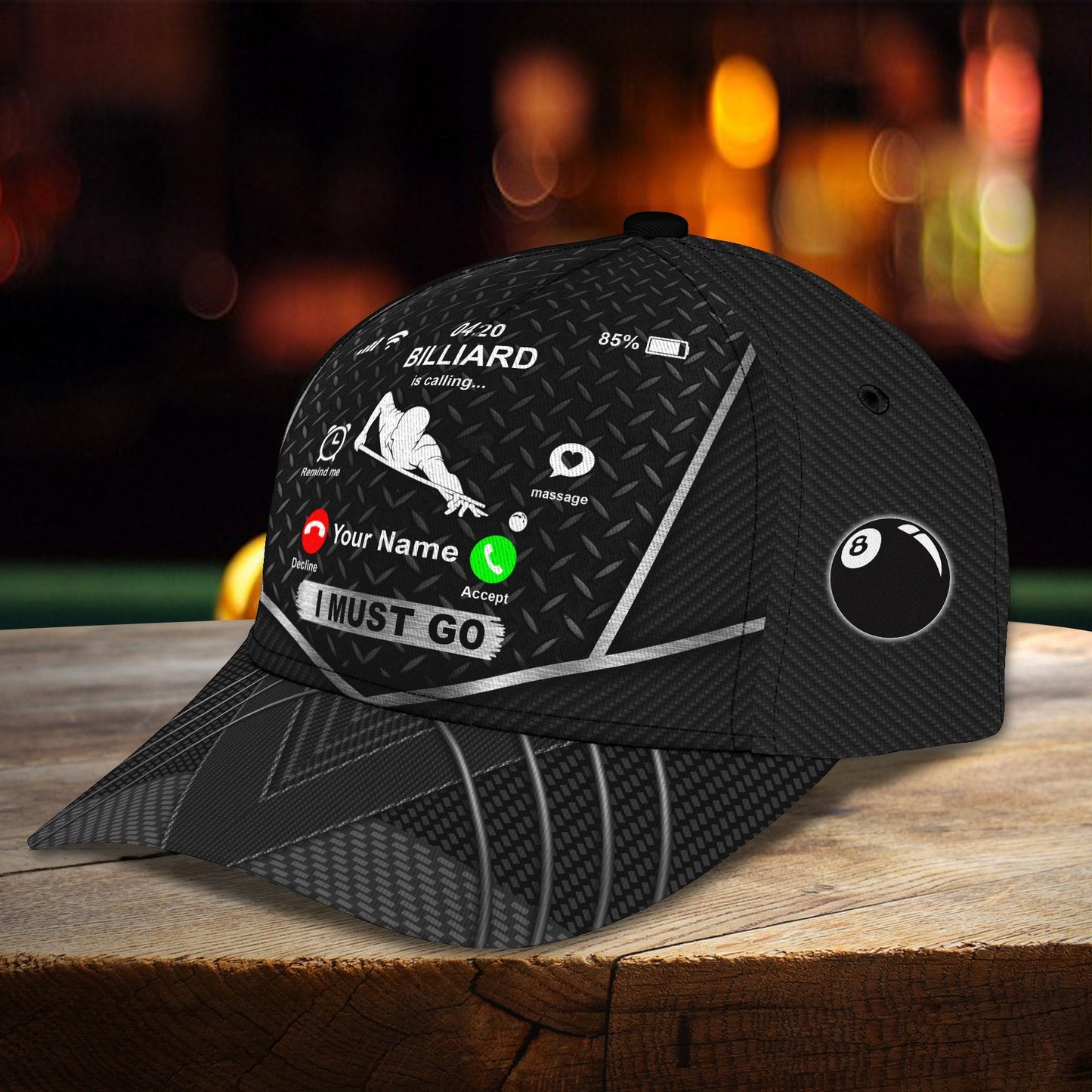 3D Classic Cap Billiard Is Calling . . .Personalized Name Cap 174 Lasfour CA2099