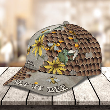 3D Classic Cap Bee 02 (New) Personalized Name Cap Lasfour CA2291