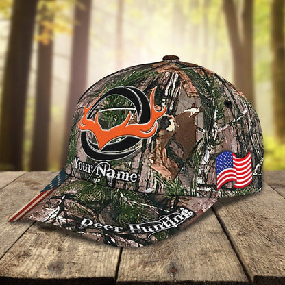 3D Classic Cap Deer Hunting Personalized Name Cap 568 Lasfour CA1668