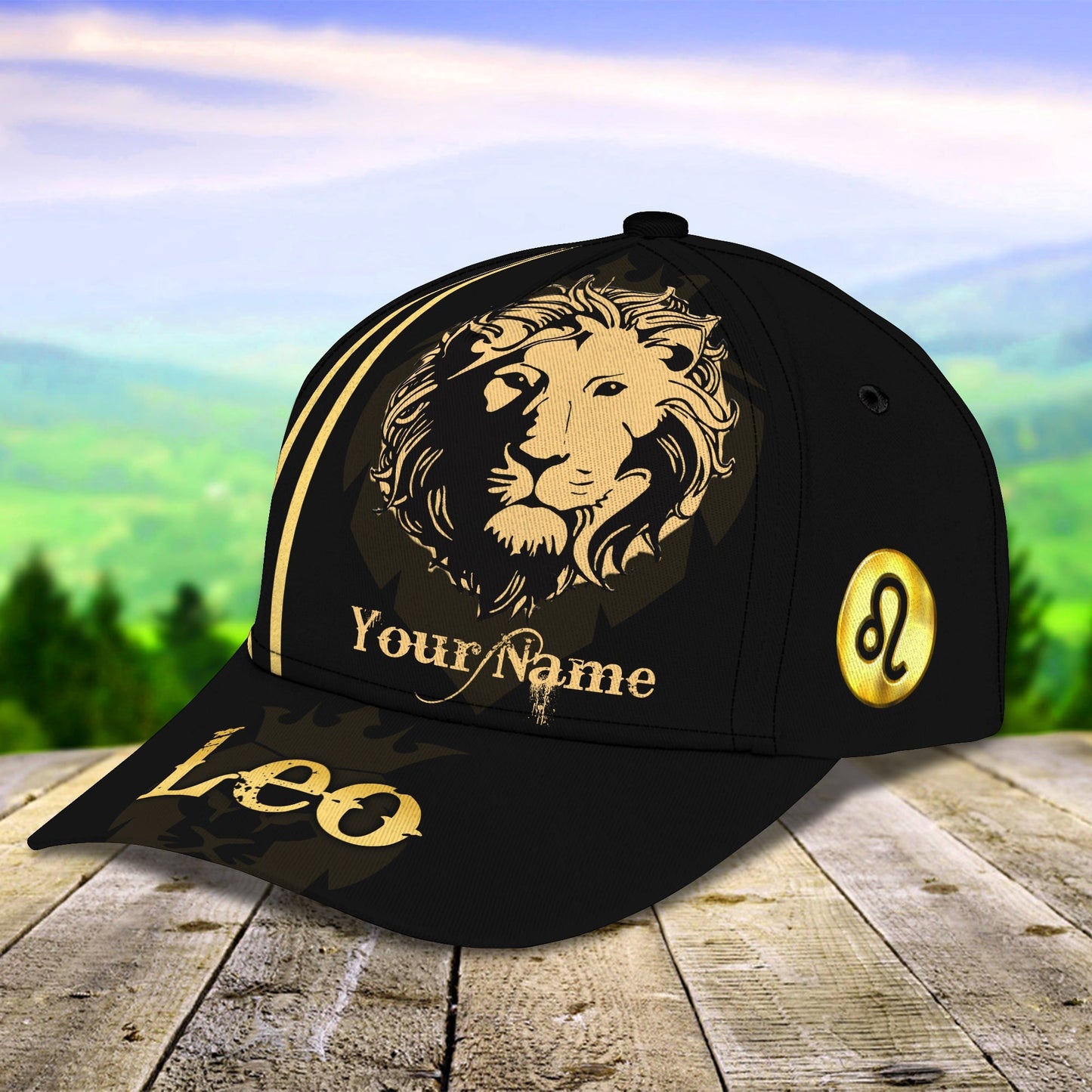 3D Classic Cap Leo Personalized Name Cap 95 Lasfour CA2422