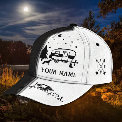 3D Classic Cap Camping Personalized Name Cap Lasfour CA1279