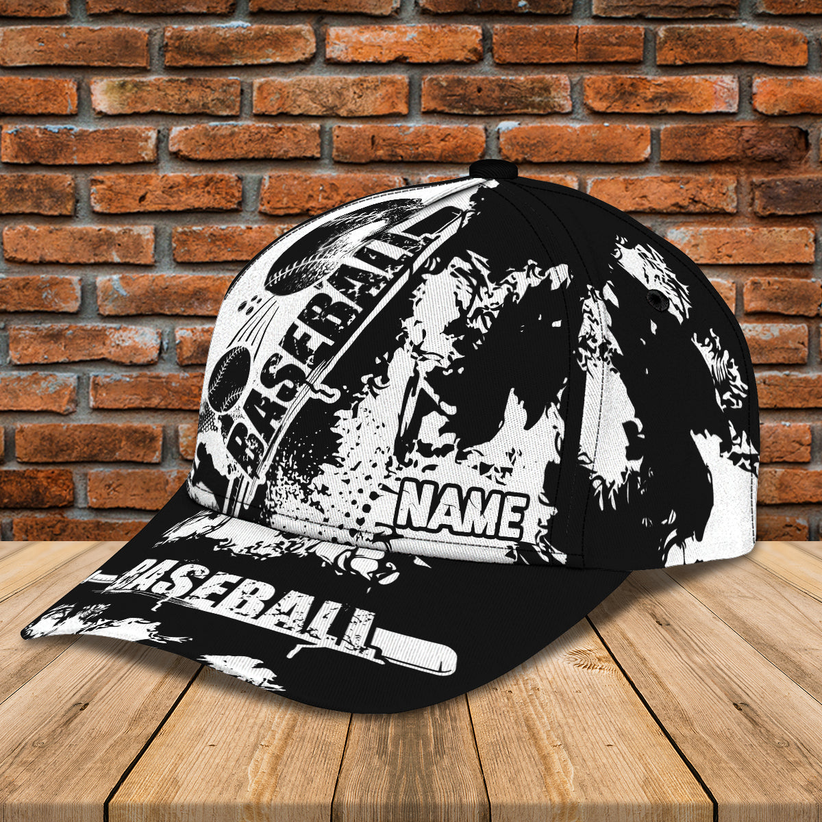 3D Classic Cap Baseball Personalized Name Cap 80 Lasfour CA2259