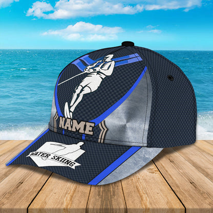 3D Classic Cap Water Skiing Personalized Name Cap 76 Lasfour CA1394