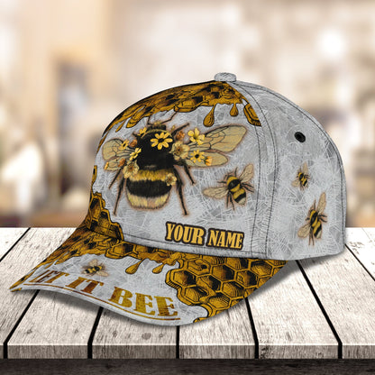 3D Classic Cap Bee 01 (New) Personalized Name Cap Lasfour CA2288