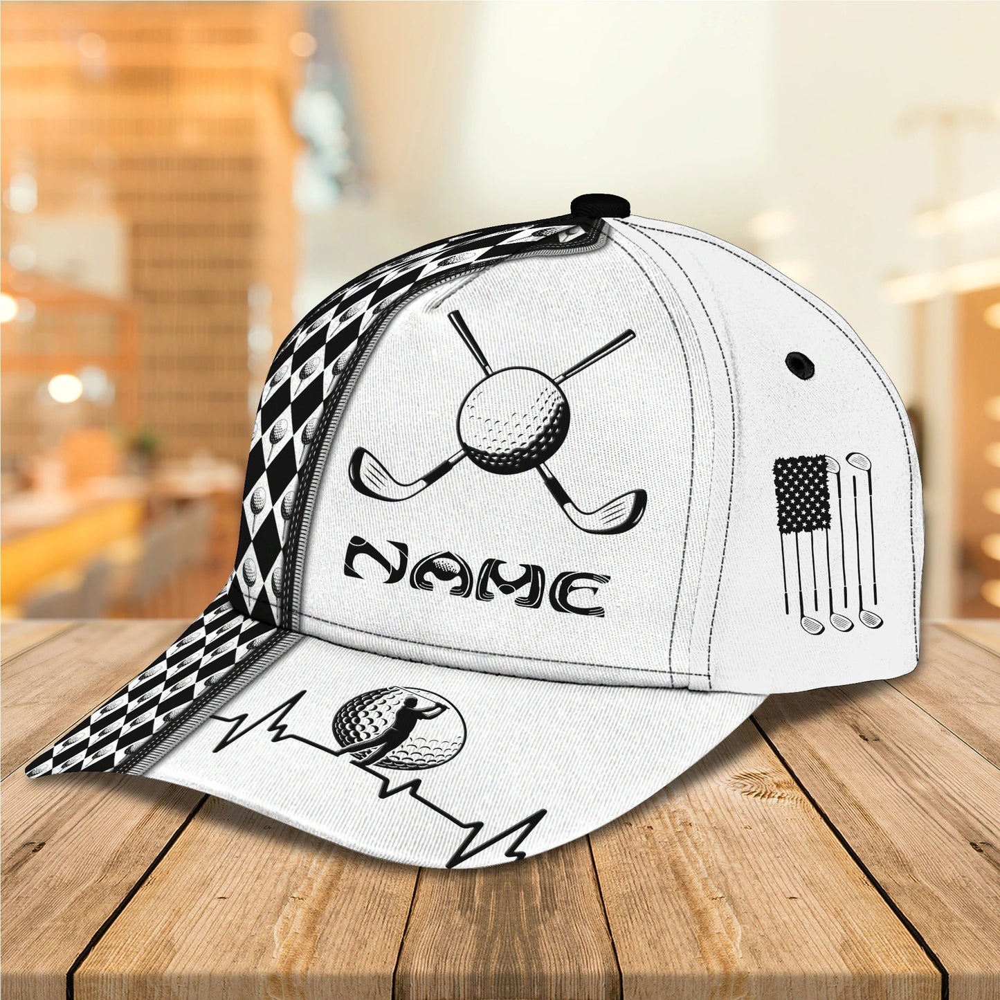 Custom Name 3D Full Priinting Classic Cap For Golfer, Adult Golfer Cap, Golf Lovers Cap Hat CO0362