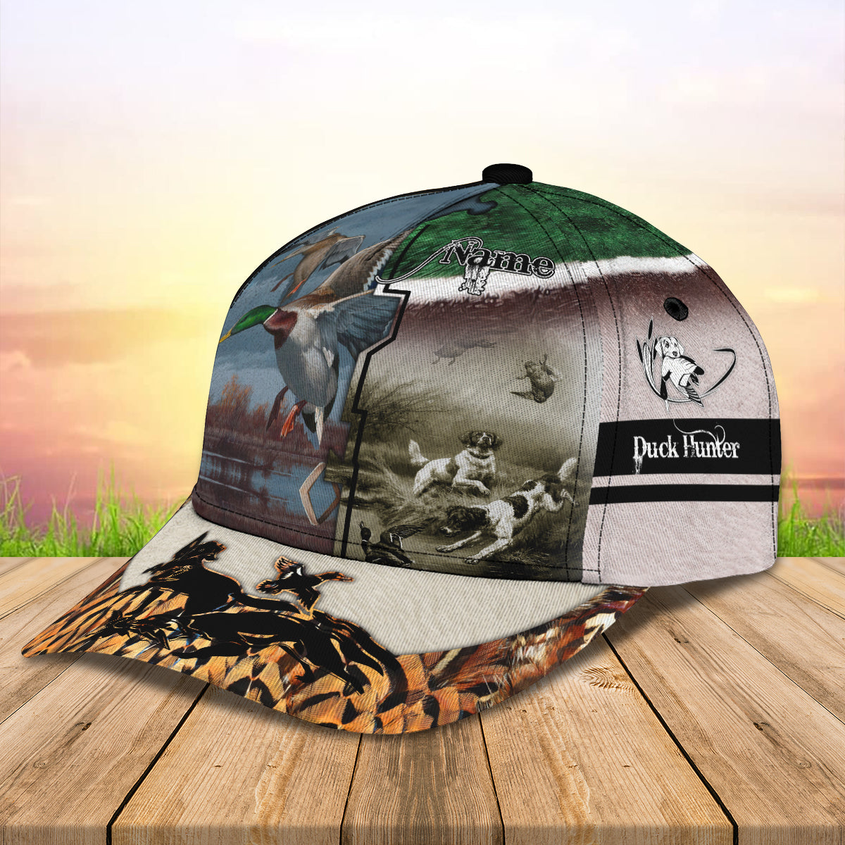 3D Classic Cap Duck Hunting 1 Personalized Name Cap Lasfour CA1670