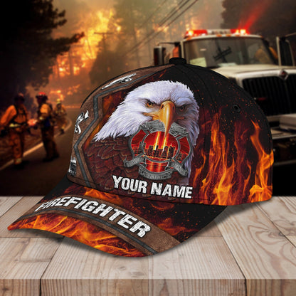 3D Classic Cap Fire Fighter 03 Personalized Name Cap Lasfour CA2244