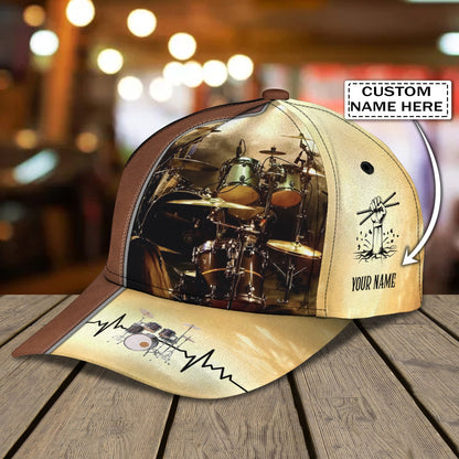 3D Classic Cap Drum Cap3 Personalized Name Cap Lasfour CA2281