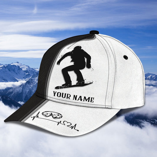 3D Classic Cap Snowboarding Personalized Name Cap Lasfour CA1986