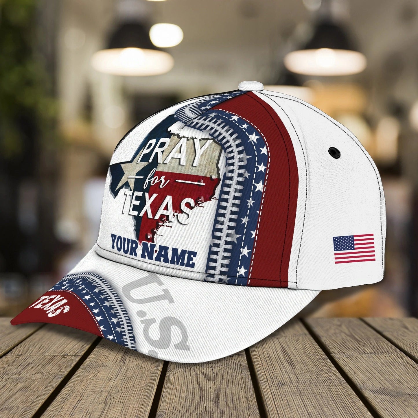 Customized 3D Full Printed Baseball Cap Pray For Texas, Texas Baseball Cap, Texas Classic Cap CO0382