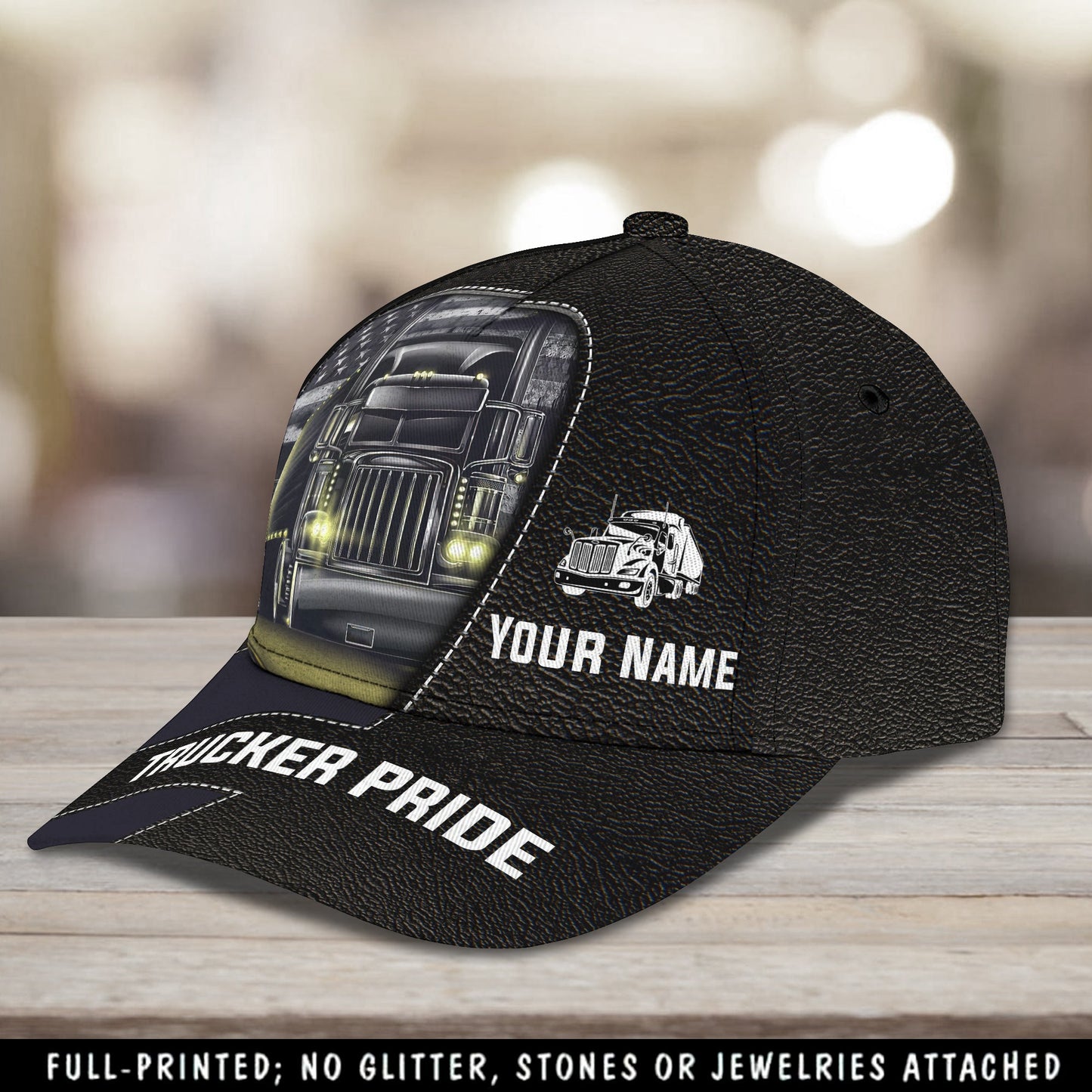 3D Classic Cap Trucker Pride Personalized Name Cap Lasfour CA1683