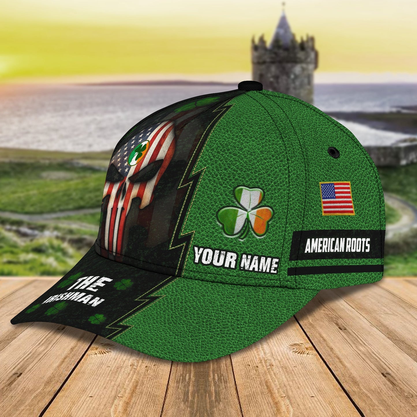 3D Classic Cap The Irishman 02 Personalized Name Cap Lasfour CA1846