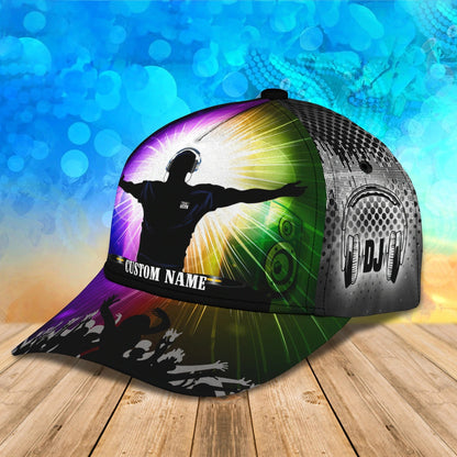 Personalized Colorful 3D Classic Cap Hat For Disc Jockey, Dj Baseball Cap Hat, Nonstop Bar Club Cap Hat For Him Her CO0537