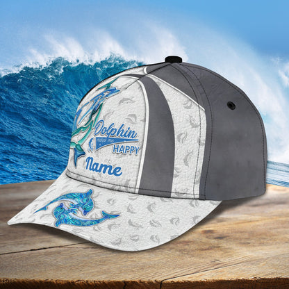 3D Classic Cap Dolphin Personalize Name Cap Lasfour CA1189