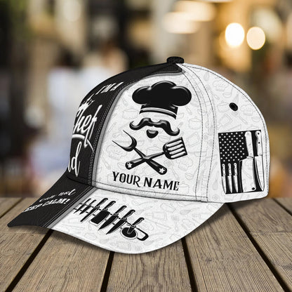 3D Classic Cap Chef Personalized Name Cap 169 Lasfour CA0957