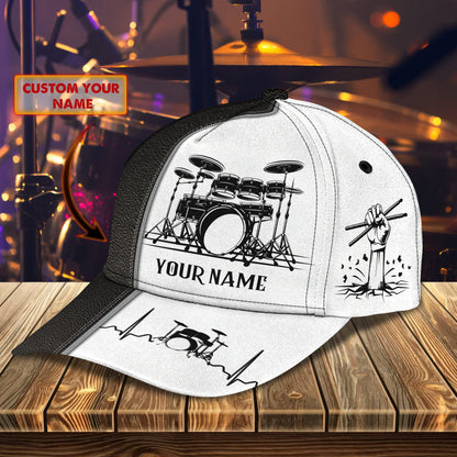 3D Classic Cap Drum Cap2 Personalized Name Cap Lasfour CA0880