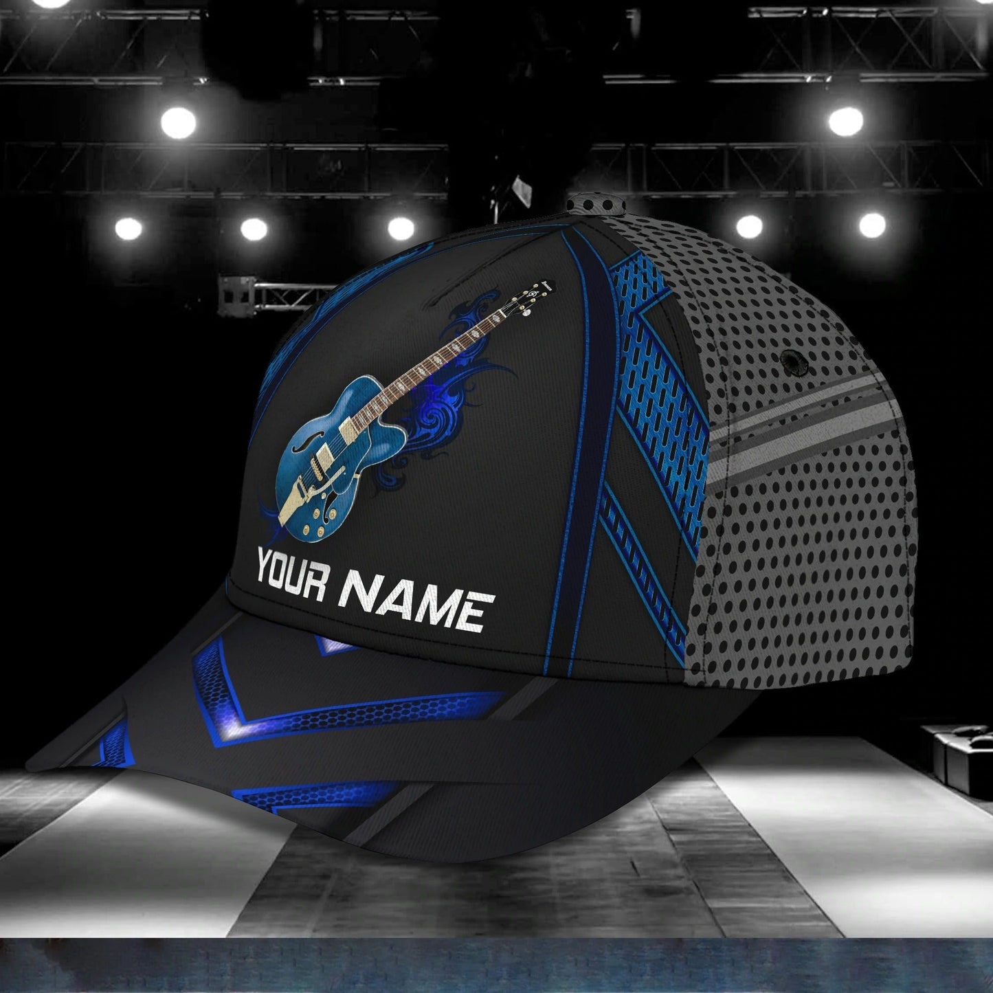 Personalized Guitar Caps Hat, 3D All Over Print Baseball Cap For Guitar Man, Present Guitar Lovers CO0421