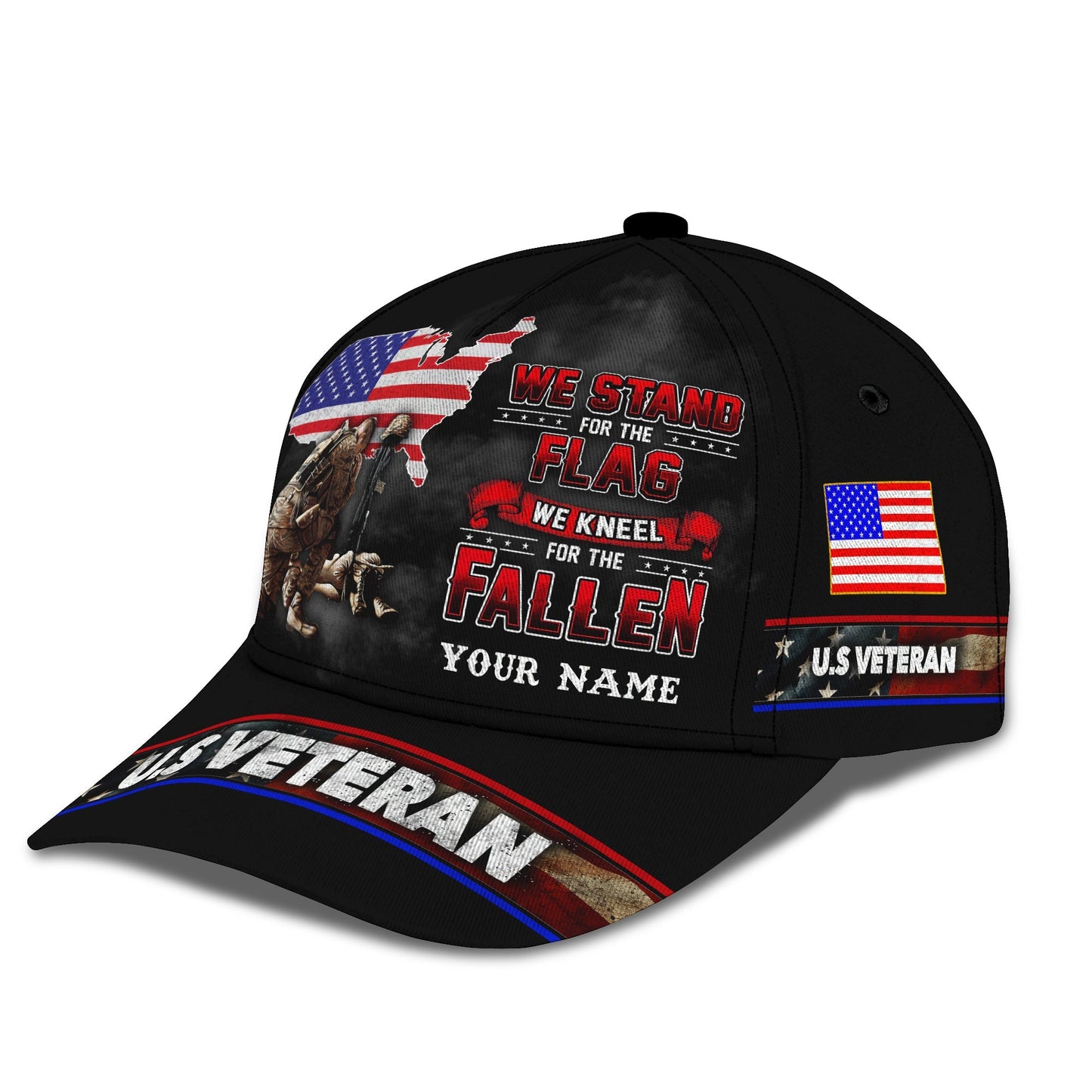 3D Classic Cap Personalized Name Cap23 Veteran Lasfour CA1936