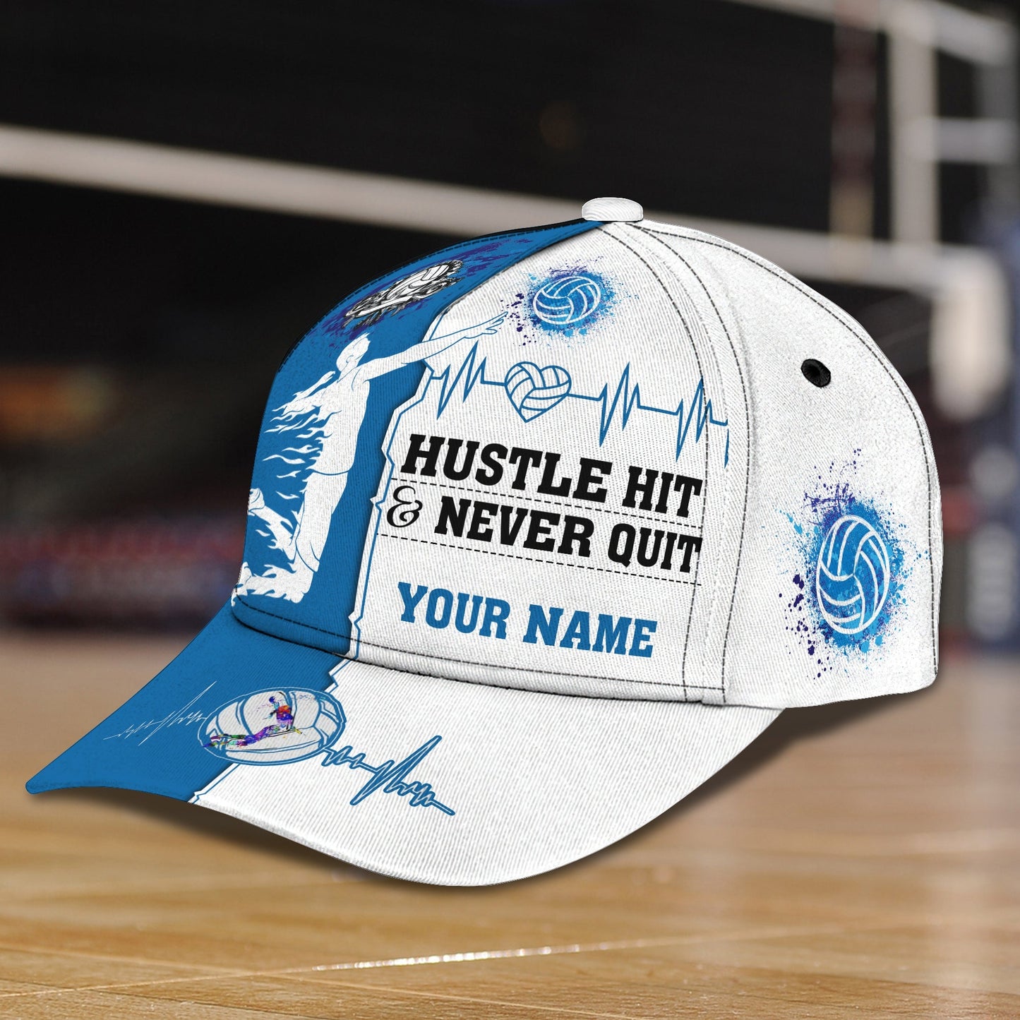 3D Classic Cap Volleyball Personalized Name Cap 84 Lasfour CA1261