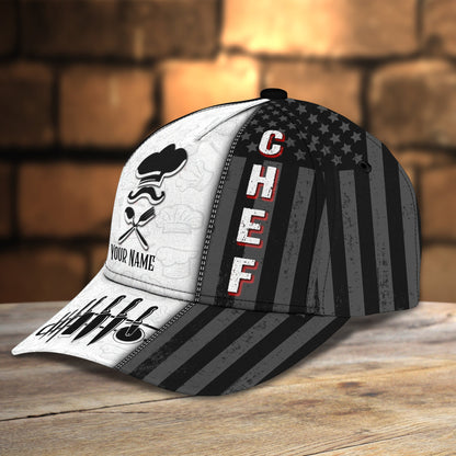 3D Classic Cap Aanama Personalized Name Cap Chef08 Lasfour CA1554