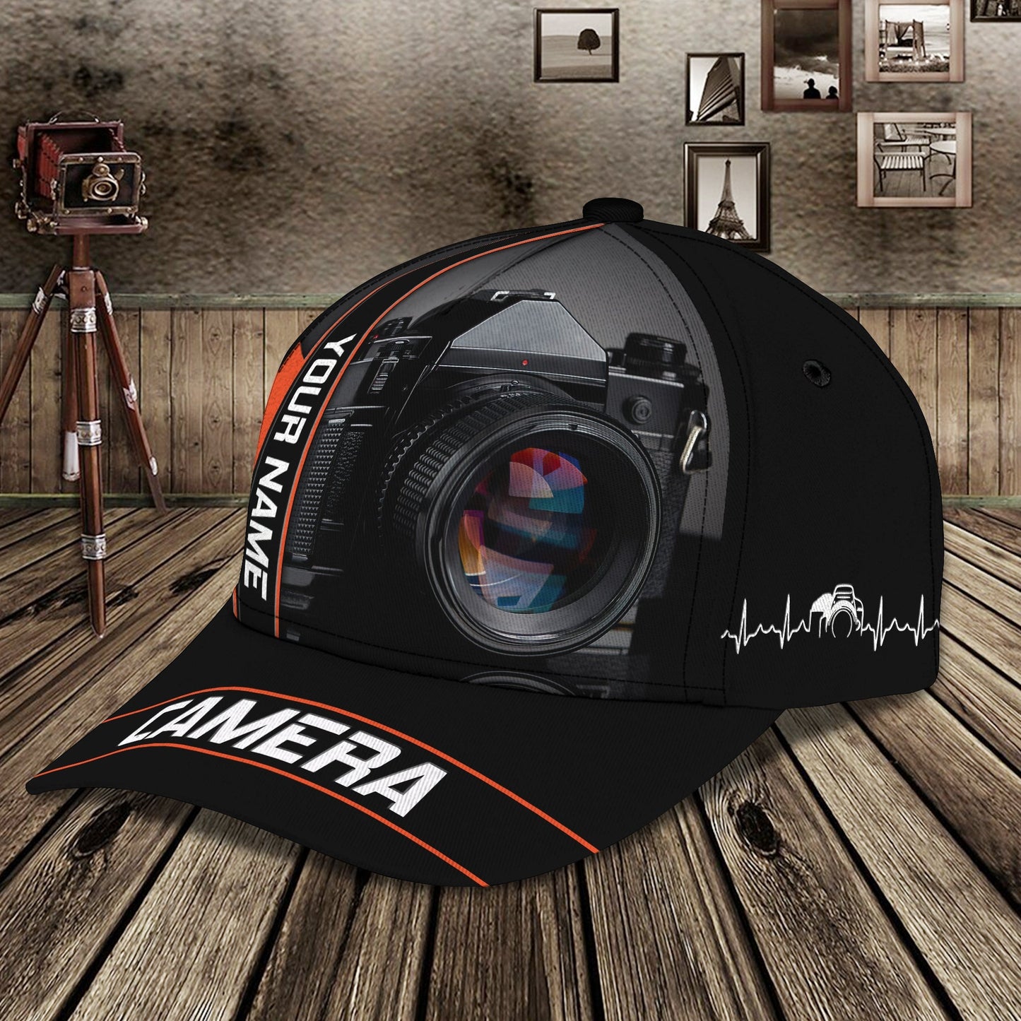 3D Classic Cap Camera 7 Personalized Name Cap Lasfour CA1588