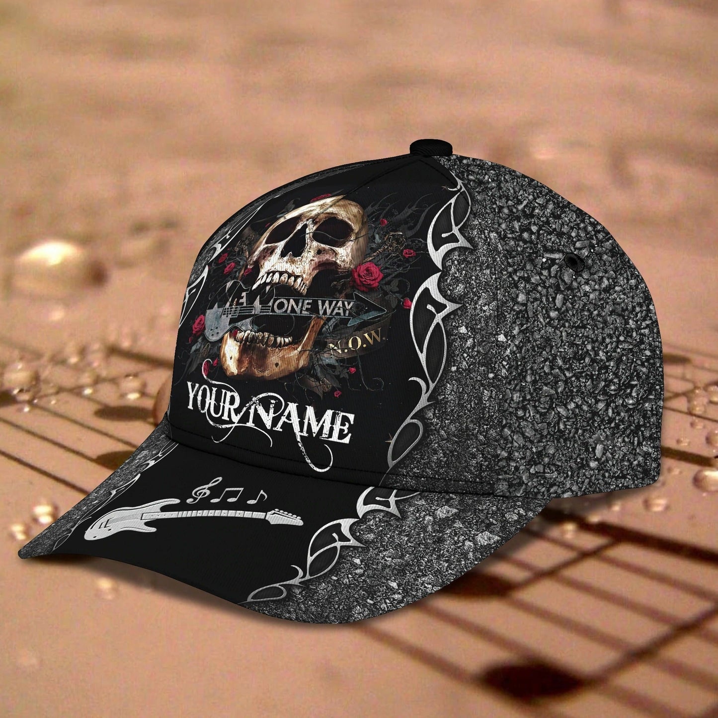 Customized Skull Guitar Classic Cap Hat For My Guitarist Friend, To My Son Daughter Love Guitar Gifts CO0443