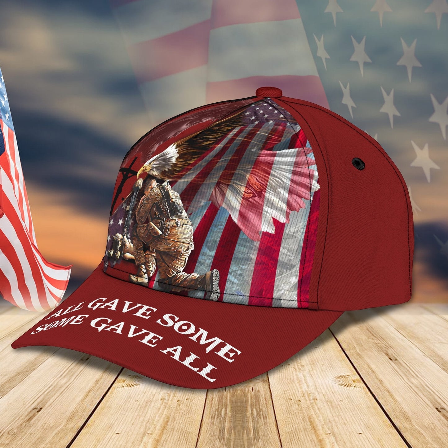 3D Classic Cap Veteran Personalized Name Cap004 Lasfour CA1869