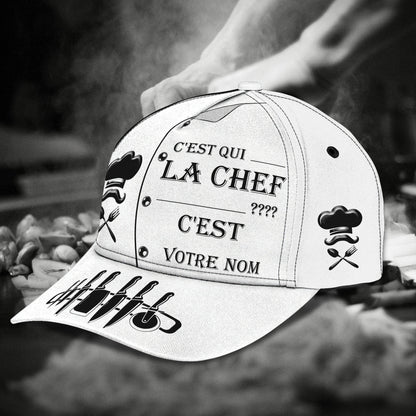 3D Classic Cap Personalized Name Cap Chef 06 Lasfour CA2258