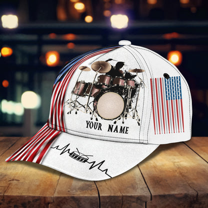 3D Classic Cap Drum Personalized Name Cap Nama1382 Lasfour CA2161