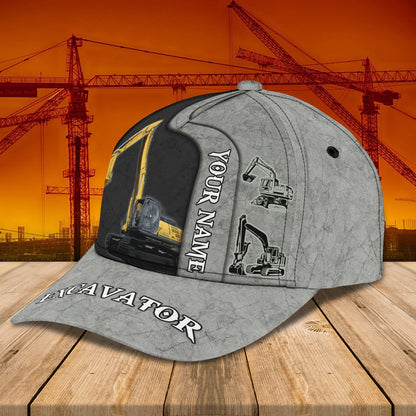 3D Classic Cap Excavatorpersonalized Name Cap 31 Lasfour CA1178