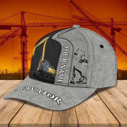 3D Classic Cap Excavatorpersonalized Name Cap 31 Lasfour CA1178