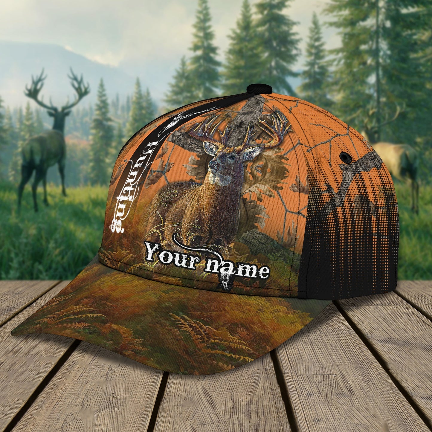 3D Classic Cap Hunting 03 Personalize Name Cap Lasfour CA1129