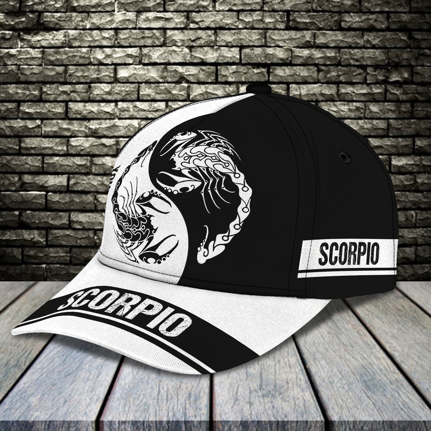 3D Classic Cap Scorpio Personalized Name Cap 01 Lasfour CA2266