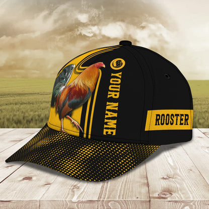 3D Classic Cap Rooster 05 Personalized Name Cap Lasfour CA1358