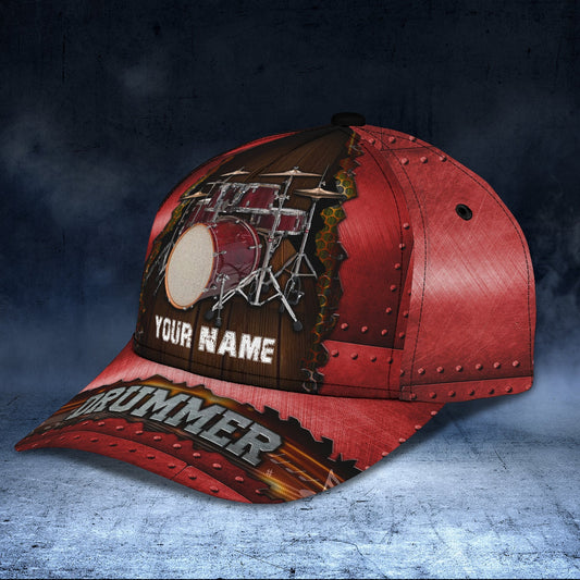 3D Classic Cap Personalized Name Cap Drum06 Lasfour CA1116