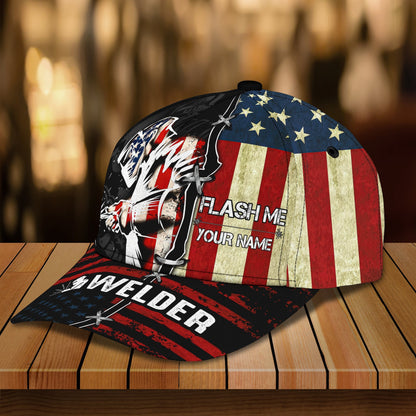 3D Classic Cap Welder Americanpersonalized Name Cap Lasfour CA0900