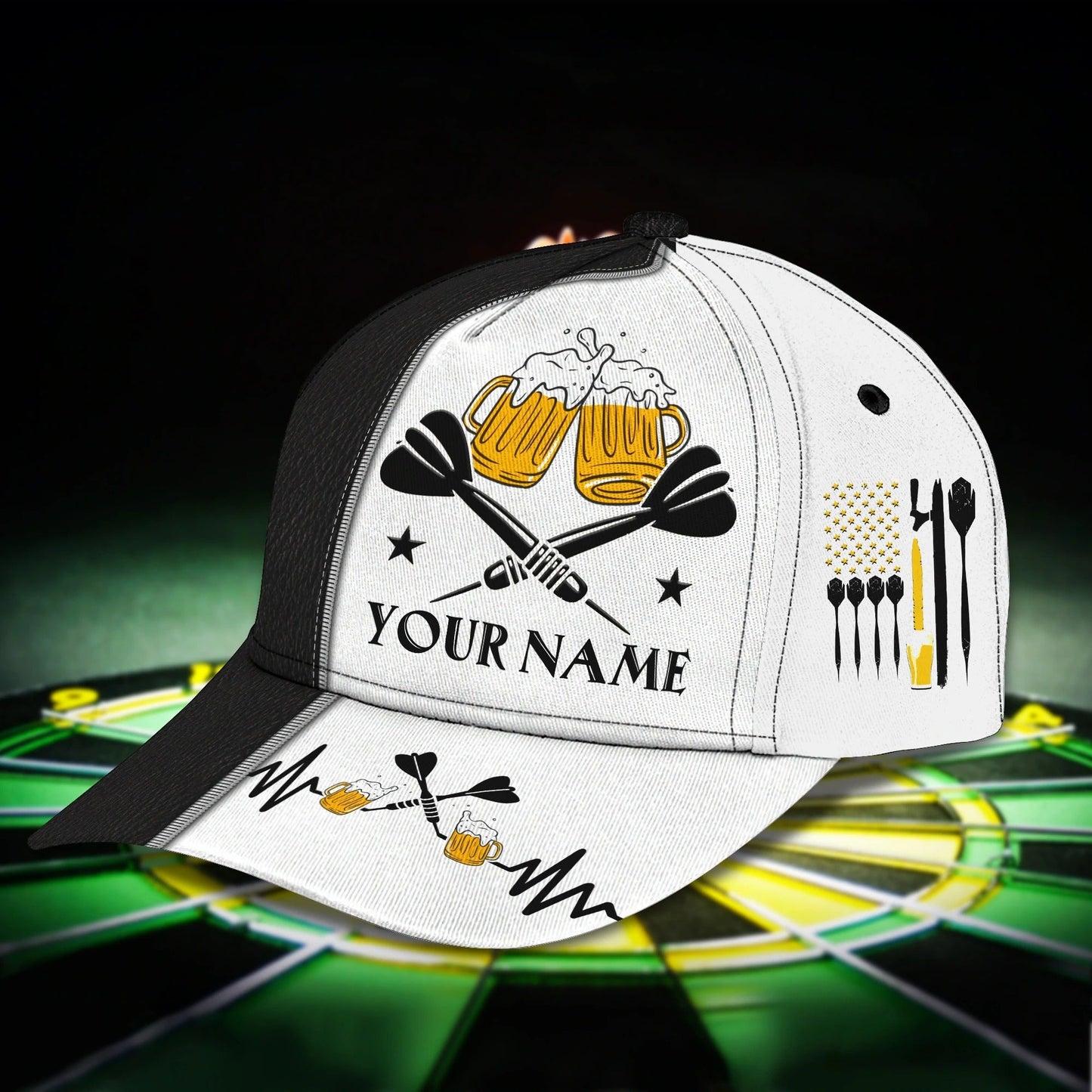 Personalized 3D All Over Print Baseball Cap For Dart Lovers, Darting Classic Cap Hat, Dart Cap CO0391