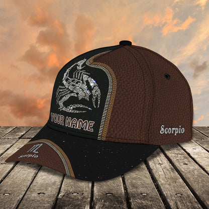 3D Classic Cap Scorpio1 Personalized Name Cap Lasfour CA1549