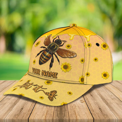 3D Classic Cap Bee 04 Personalized Name Cap Lasfour CA1789