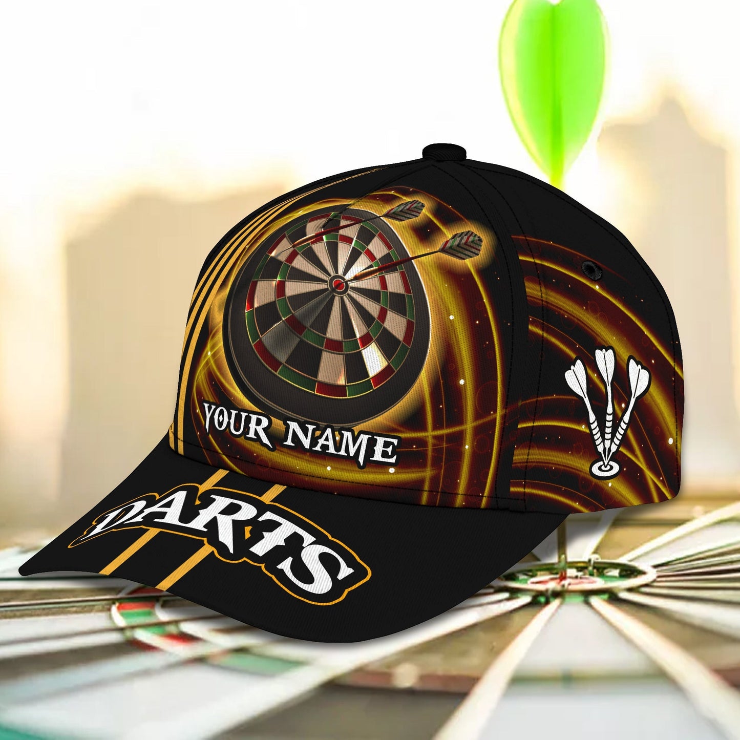 3D Classic Cap Darts Personalized Name Lasfour CA1508