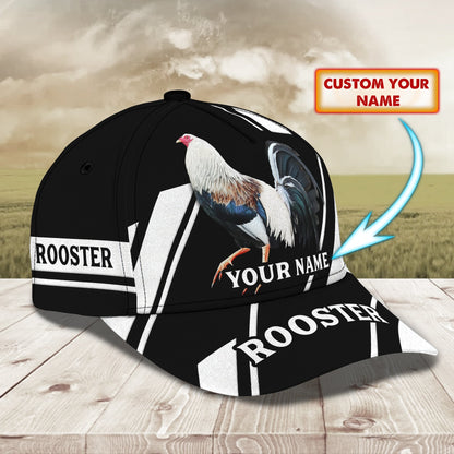 3D Classic Cap Rooster Personalized Name Cap 117 Lasfour CA1289