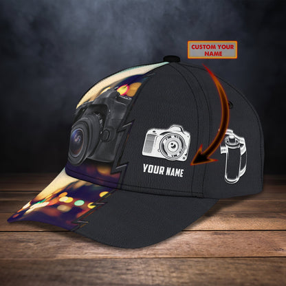 3D Classic Cap Camera9 Personalized Name Cap Lasfour CA1791