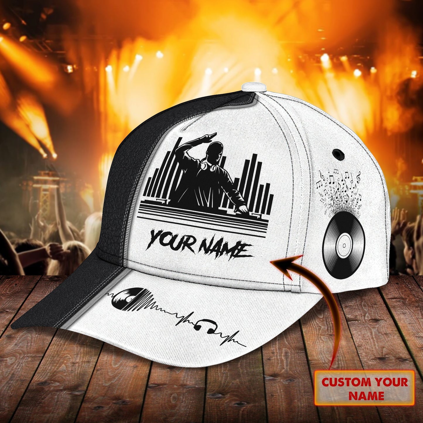 Custom With Name Baseball Cap For Dj Men, Dj Gift, Classic Cap For Dj, Disc Jockey Cap Hat CO0535