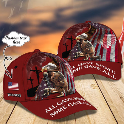 3D Classic Cap Veteran Personalized Name Cap004 Lasfour CA1869