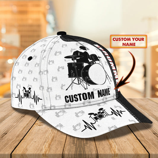 3D Classic Cap Drummer Personalized Name Cap Nama185 Lasfour CA1043