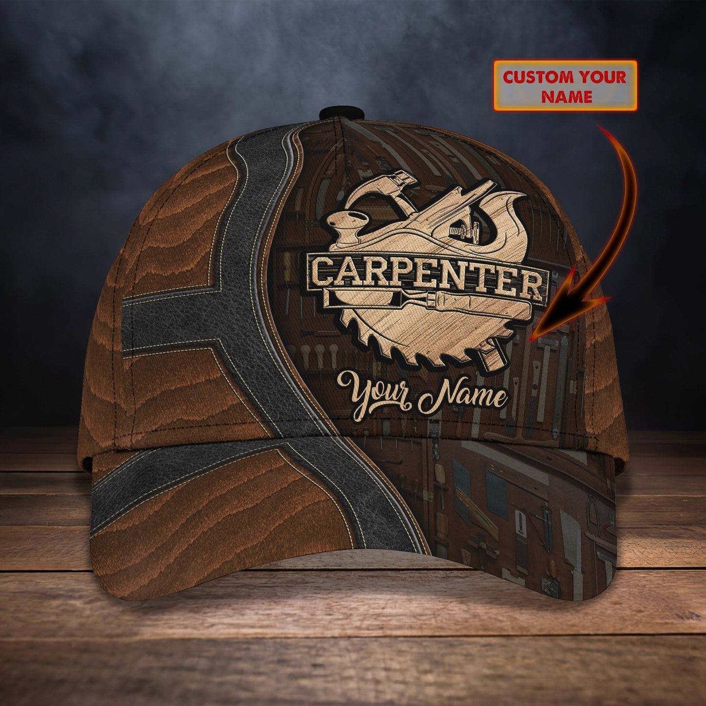 3D Classic Cap Carpenter Personalized Name Cap 40 Lasfour CA2041