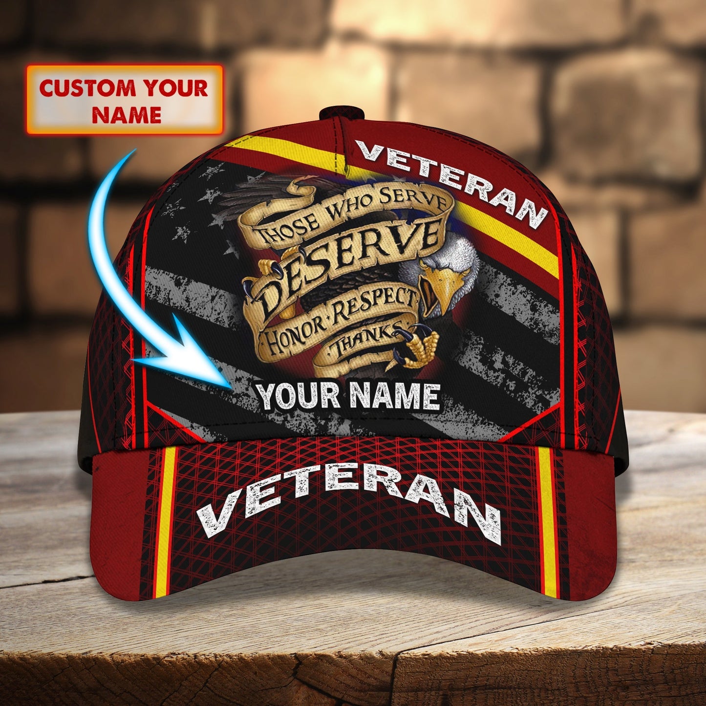 3D Classic Cap Veteran Personalized Name Cap 01 Nama 214 Lasfour CA1609