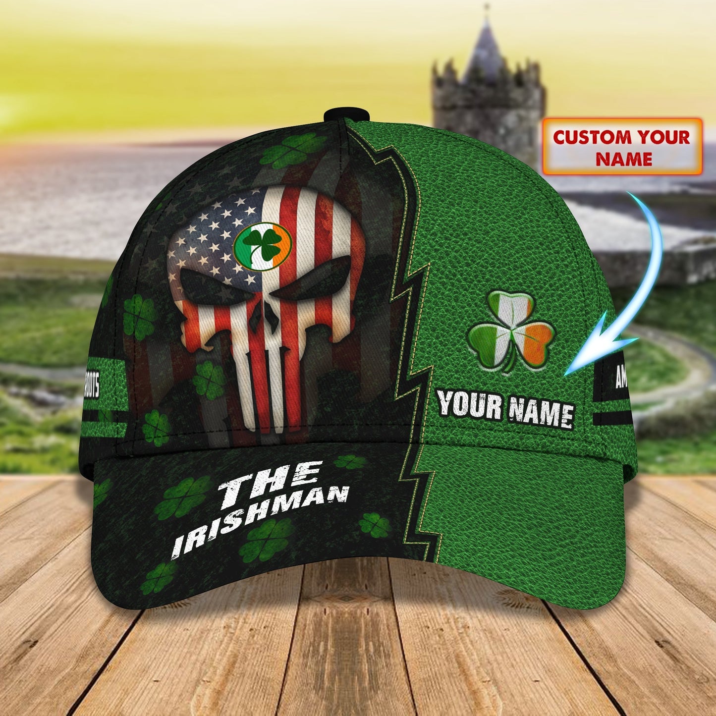 3D Classic Cap The Irishman 02 Personalized Name Cap Lasfour CA1846