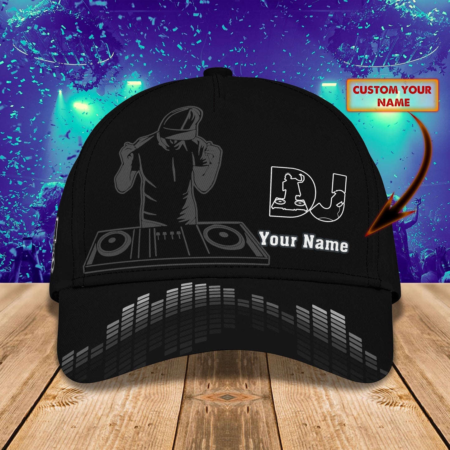 3D Classic Cap Dj Personalized Name Cap Nama636 Lasfour CA1754